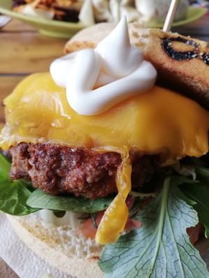 Beyond burger at Ona Beach Bar in Roses