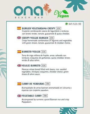 ONA BEACH VEGAN 2022  at Ona Beach Bar in Roses