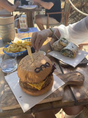 Burger & Burrito  at Ona Beach Bar in Roses