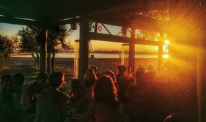Amazing sunsets at Ona Beach Bar in Roses