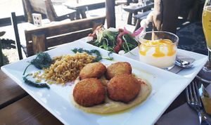 Vegetarian & Vegan options - Falafel (Combo of the day) at Ona Beach Bar in Roses