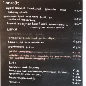 the menu of 3rd January 2015 (note: the menu will change in the future) at Rauw in Rotterdam