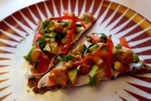 Raw vegan pizza. at Rauw in Rotterdam