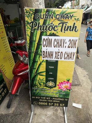 Menu   at Chay Phuoc Tinh in Ho Chi Minh