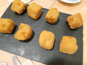Croquetas de hongos at Km.0 in San Sebastian