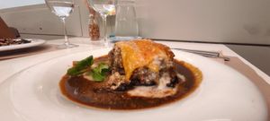 Berenjena rellena at Km.0 in San Sebastian