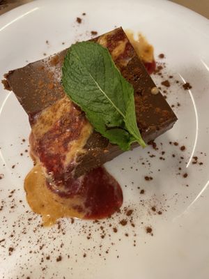 Chocolate cake  at Km.0 in San Sebastian