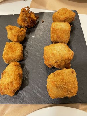 Mushroom croquettes  at Km.0 in San Sebastian