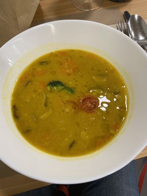 Dal soup  at Km.0 in San Sebastian