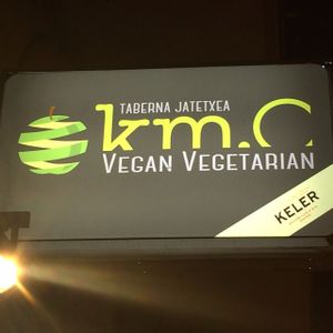 restaurant sign at Km.0 in San Sebastian