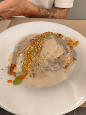 Lasagna at Km.0 in San Sebastian