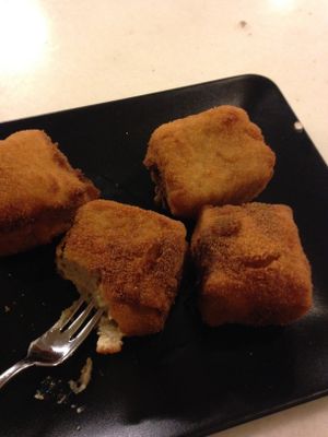 croquetas de hongos at Km.0 in San Sebastian