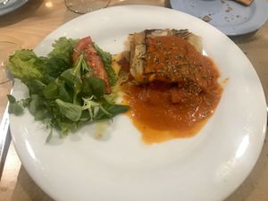 Potato pie - good comfort food 😎 at Km.0 in San Sebastian