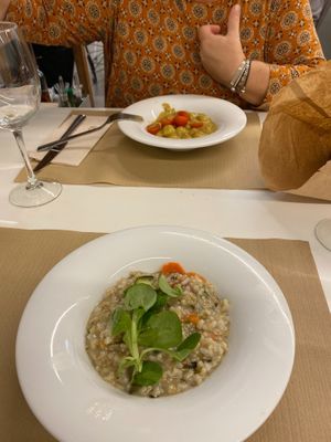 Starters - Rissotto and Gnocchi  at Km.0 in San Sebastian