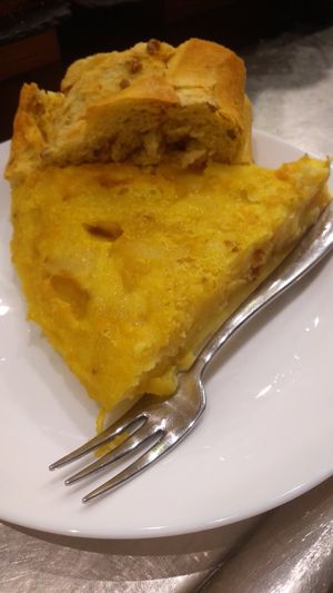 Tortilla vegana at Km.0 in San Sebastian