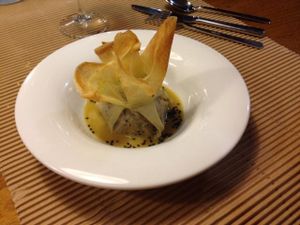 Quinoa with leek sauce at Km.0 in San Sebastian