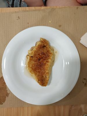 Torrija en pan de maíz con salsa de naranja at Km.0 in San Sebastian