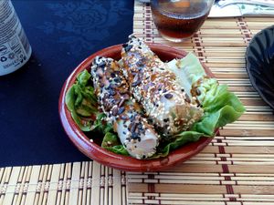 Raw veggie rolls at HōnestBar:Ibiza  in Ibiza