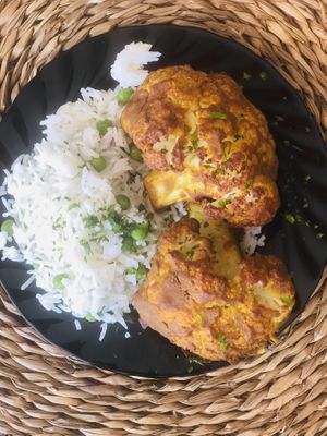 Mizo Glazed Cauliflower and Summer Basmati Rice at HōnestBar:Ibiza  in Ibiza