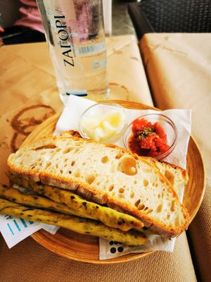 Fresh bread at Gran Aladino in Corfu