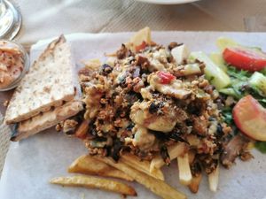 Gyros dish at Gran Aladino in Corfu