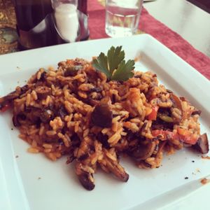 vegan risotto!  at Gran Aladino in Corfu