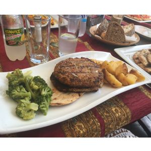 soya burgers  at Gran Aladino in Corfu