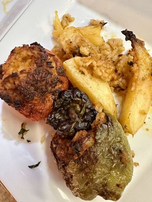 Stuffed vegetables   at Gran Aladino in Corfu