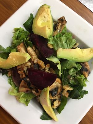 Beetroot and mushroom salad  at Gran Aladino in Corfu