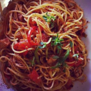 Soya pasta  at Gran Aladino in Corfu