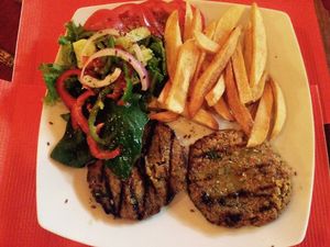 Soya burgers  at Gran Aladino in Corfu