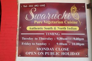 Hours of Operation at Swaruchi in Johannesburg