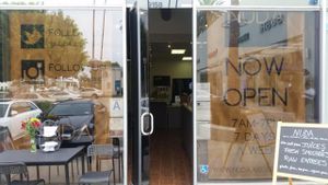 outside Nuda at NUDA in Beverly Hills