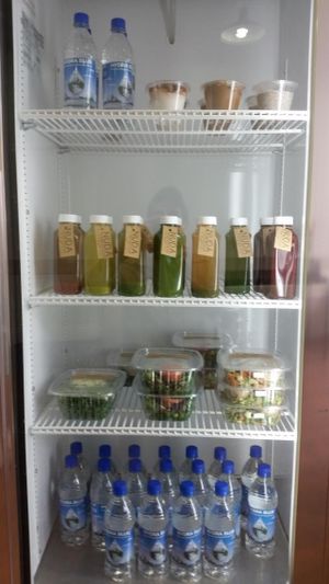 juices and salads at Nuda at NUDA in Beverly Hills