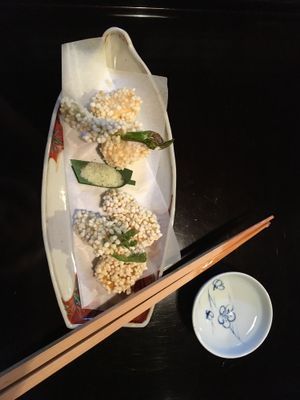 Tempura vegs at Kakusho in Takayama