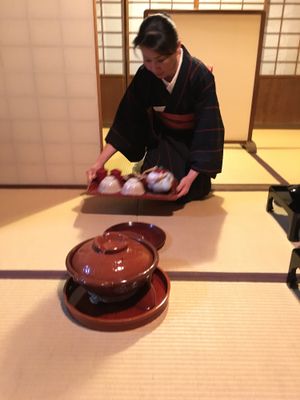 Tea serving  at Kakusho in Takayama
