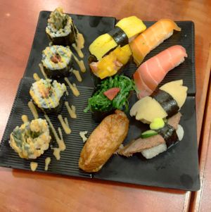 sushi set at Meet At Sakura Veggie in Kowloon