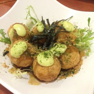 Vegetarian balls with wasabi dressing at Meet At Sakura Veggie in Kowloon