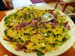 Osaka Okonomiyaki Vegan style at Meet At Sakura Veggie in Kowloon