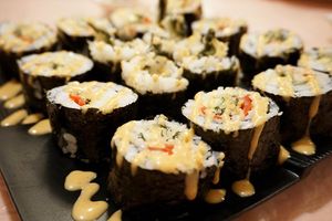 sushi at Meet At Sakura Veggie in Kowloon