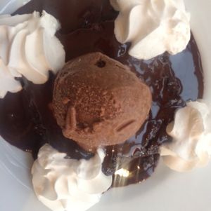 choclate thing at Brasserie LoLa in Paris