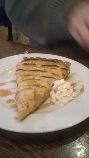 tarte aux pommes, très fine at Brasserie LoLa in Paris