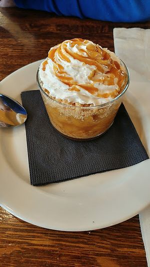 nice pineapple crumble at Brasserie LoLa in Paris