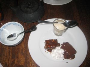 Gourmande dessert plate at Brasserie LoLa in Paris