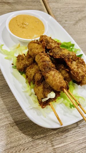 Love this satay! at Thai Vegetarian Food 泰國素食 in Kowloon