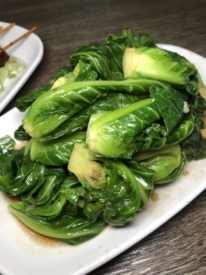 Stir fried baby kale at Thai Vegetarian Food 泰國素食 in Kowloon