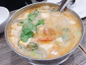 Tom Yam mushroom & tofu 버섯과 두부가 들어간 똠야ㅁ at Thai Vegetarian Food 泰國素食 in Kowloon