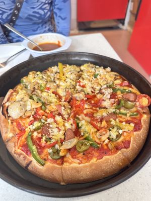 Half BBQ, Half Mexican Vegan Cheese Large Pizza $150  at Pizzaveg - Tuen Mun in New Territories