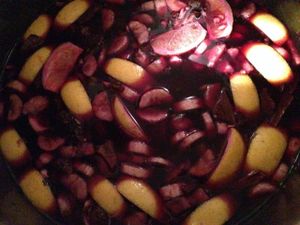 Special sangria with fresh fruits. at Cafe Byron Bay in Tokyo