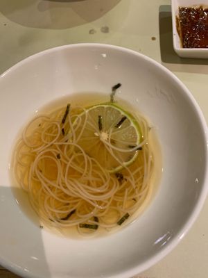 Cold lime somen  at Isoya Japanese Vegetarian in Hong Kong Island